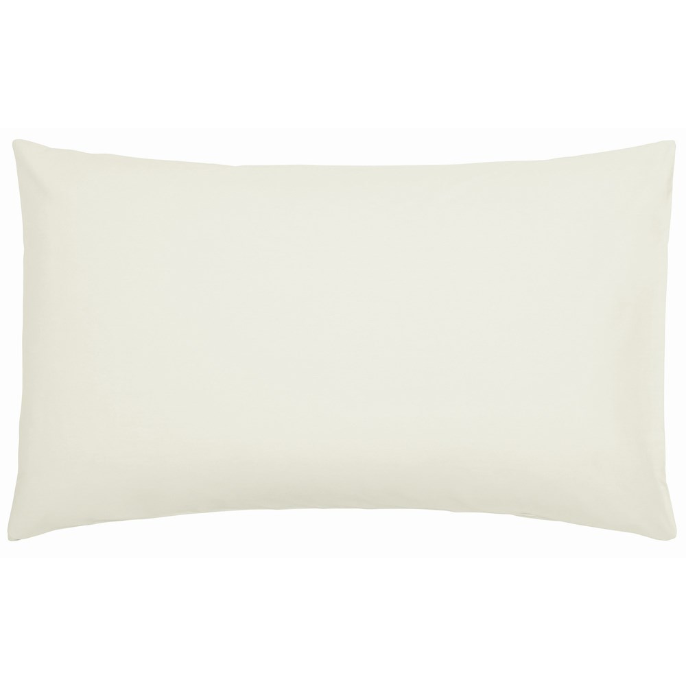 Plain Housewife Pillowcase By Bedeck of Belfast in Chalk White